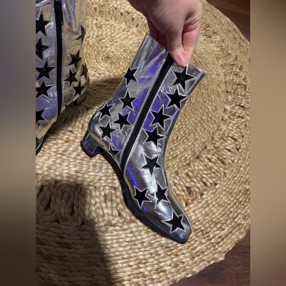 New Jeffrey Campbell On
Mars Bootie  silver star western cowgirl Bowie spring - Picture 5 of 8